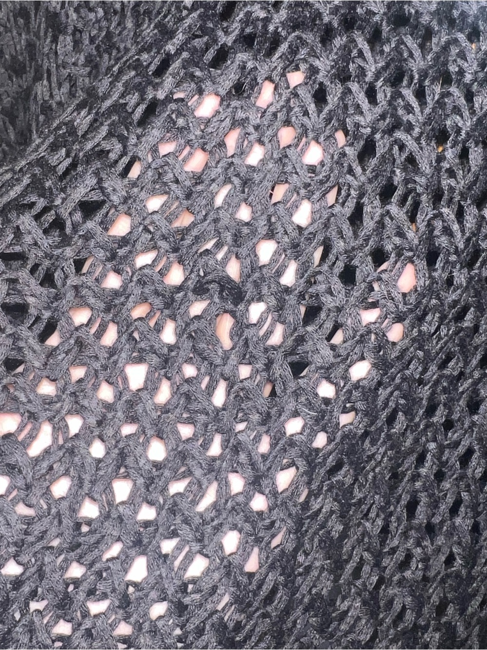 torrid black Open-Knit Cropped Sweater - Picture 4 of 5